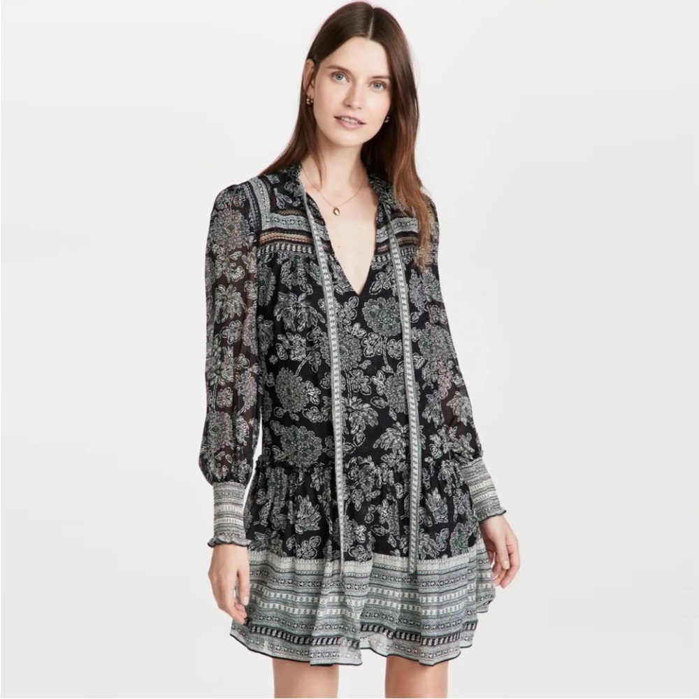 Veronica Beard Black and Gray Mini Dress